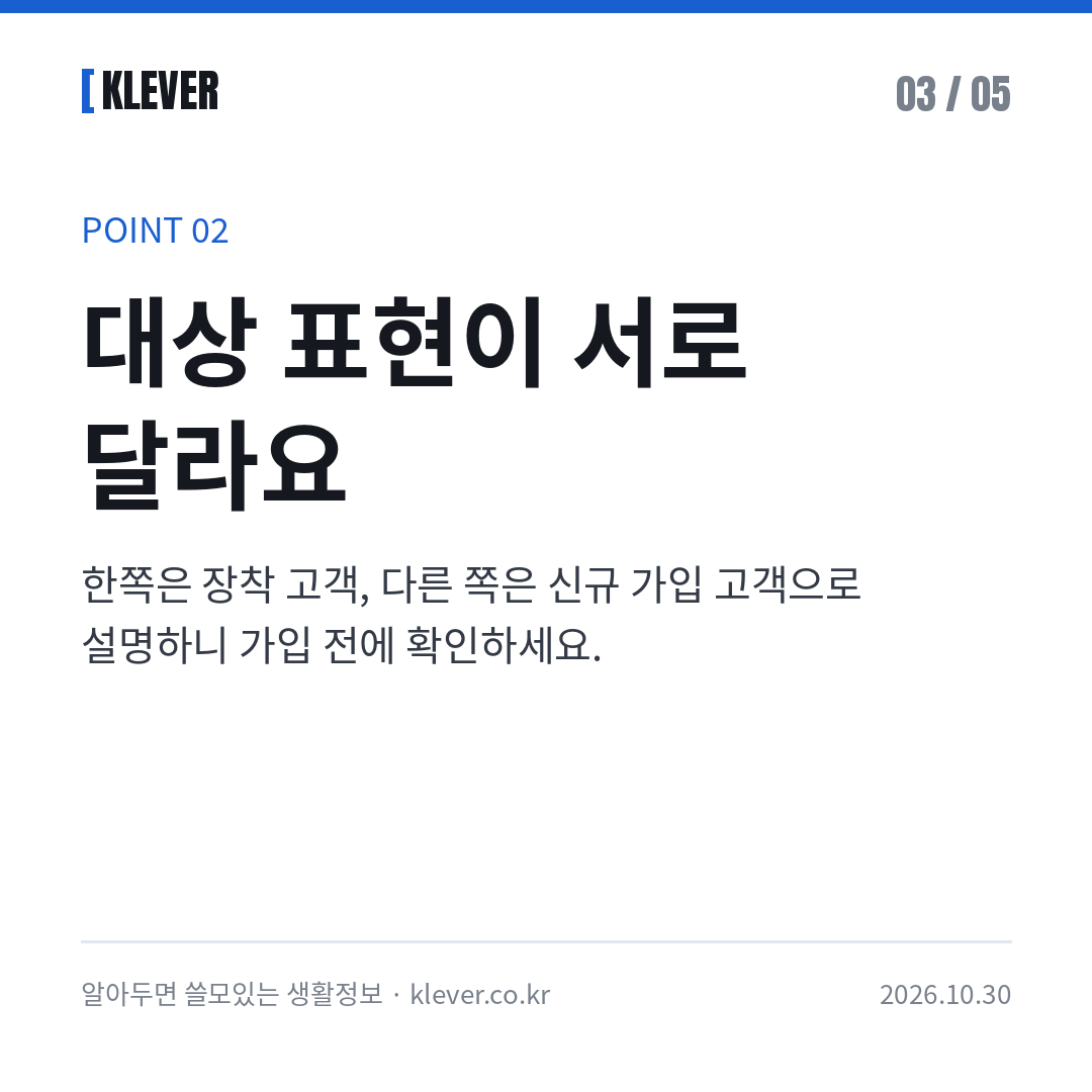 윈터타이어 할인특약 5% 조건과 교체 시기, 확인할 점 2026 카드뉴스 3/5: 대상 표현이 서로 달라요